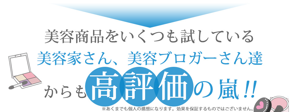 美容家さん、美容ブロガーさん達からも好評化の嵐